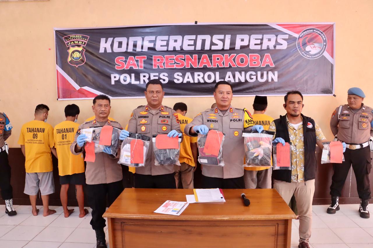 Polres Sarolangun Gelar Press Release, Ungkap Peredaran 146,01 Gram Sabu