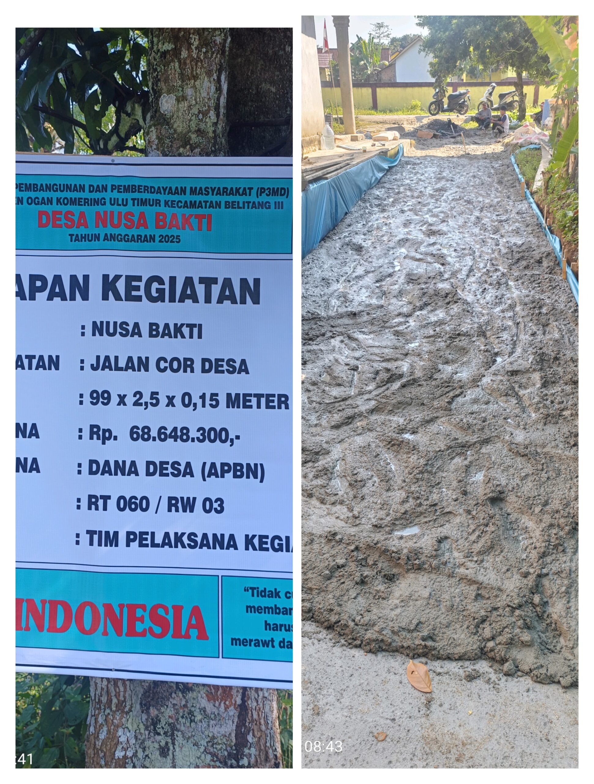Dugaan Pekerjaan Asal Jadi Diindikasi Penuh Penyimpangan, Desa Nusa Bakti Kecamatan Belitang III