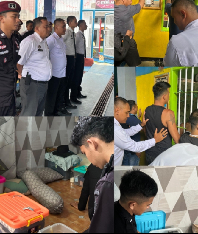 Lapas Sarolangun Gelar Penggeledahan Blok Hunian, Pastikan Keamanan Tetap Kondusif