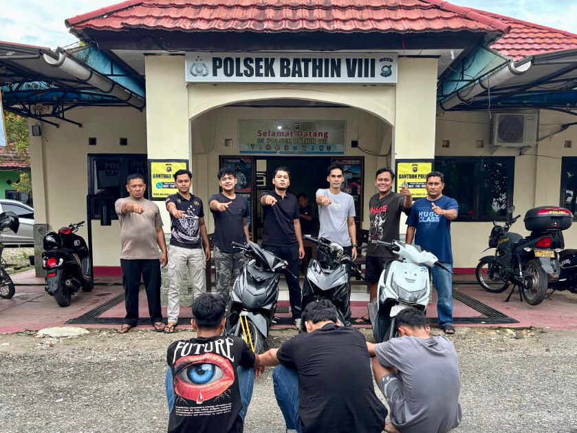 Tiga Pelaku Curanmor di Batin VIII Dibekuk, Polisi Amankan Satu Unit Honda Beat