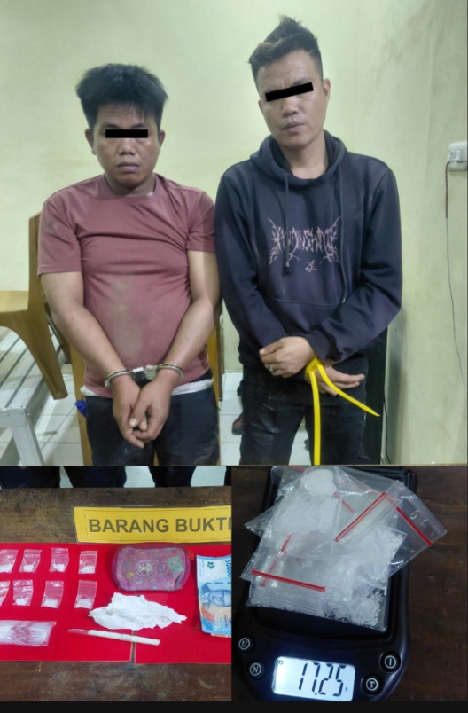 Penggerebekan di Lubuk Kepayang, Dua Pria Ditangkap Diduga Pengedar Sabu 17,25 Gram