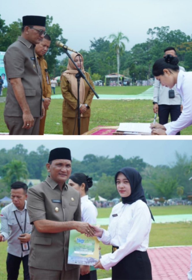Bupati Sarolangun Serahkan SK PPPK Tahap II, Tekankan Integritas dan Pengabdian
