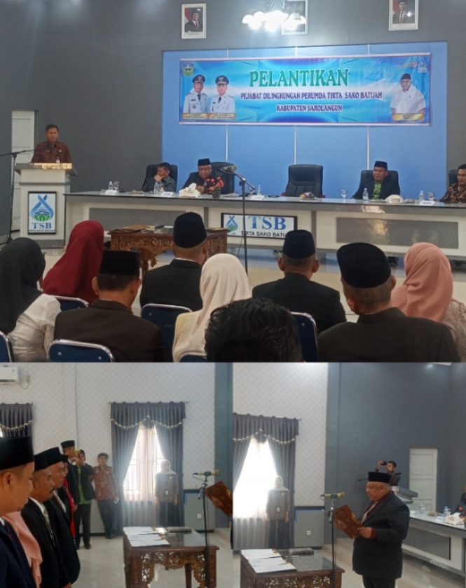Pelantikan 18 Pejabat Perumda Tirta Sako Batuah, Pj Sekda Sarolangun: “Perkuat Sistem dan Tingkatkan Pelayanan ke Masyarakat”