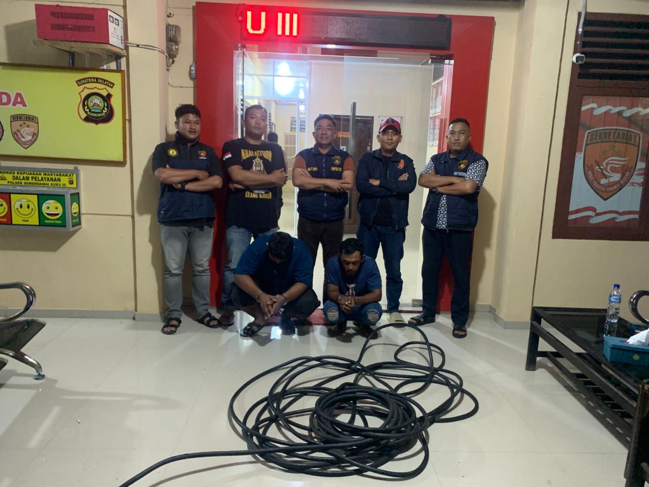 Gercep,Polsek SS lll Berhasil Amankan Pencuri Kabel Milik PT Indosat