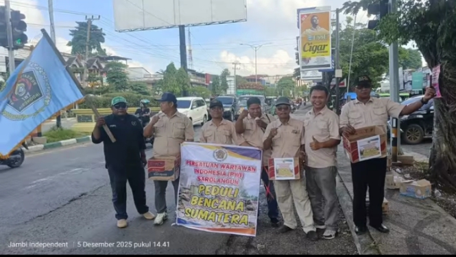PWI Sarolangun Gelar Aksi Kemanusiaan, Galang Dana untuk Korban Bencana Sumatera