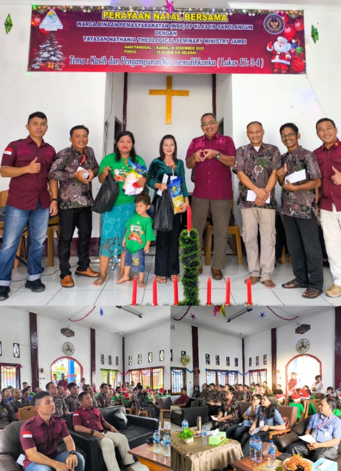 Lapas Kelas IIB Sarolangun Gelar Perayaan Natal Bersama WBP, Wujud Pembinaan Rohani dan Toleransi