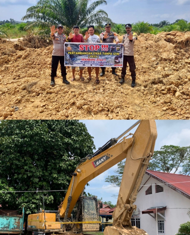 Polres Sarolangun Petakan Alat Berat di Batang Asai, Cegah Meluasnya PETI