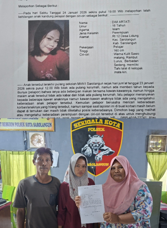 Respon Cepat Polsek Sarolangun, Warga Dilaporkan Hilang Berhasil Ditemukan dan Dipertemukan dengan Keluarga