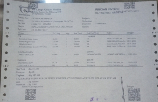 Diduga Terapkan Aturan Internal, RS LGM Minta Pasien BPJS Bayar Umum untuk Kunjungan Ulang